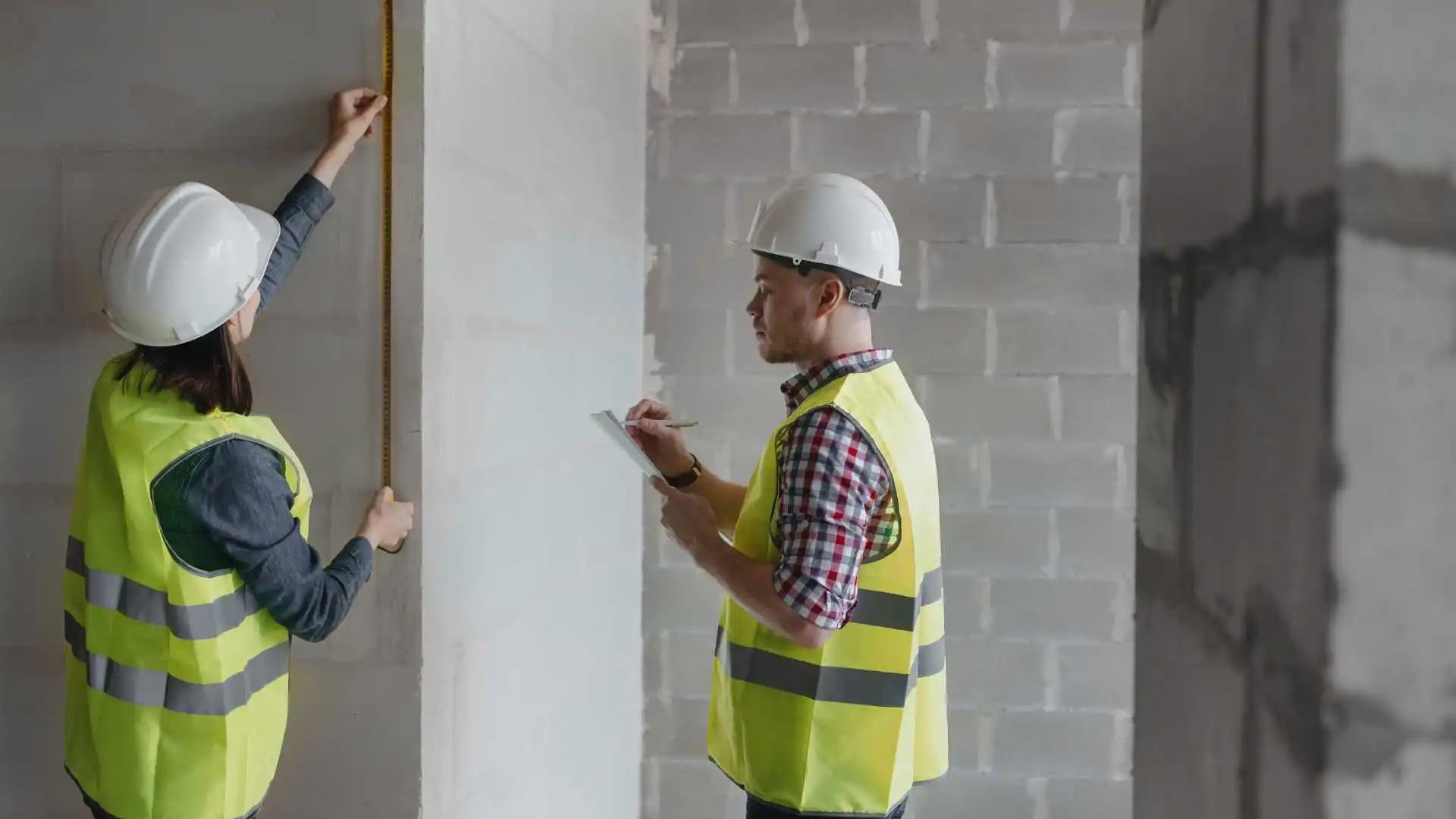 Builders-checking-house-extension